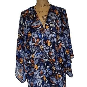 Tropical Escape size Large blue boho cover size XL
